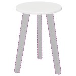 vidaXL Placă de masă Alb foarte lucios 30 x 30 x 1,5 cm Lemn compozit