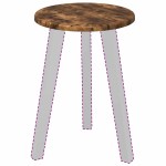 vidaXL Placă de masă Stejar afumat 30 x 30 x 1,5 cm Lemn compozit