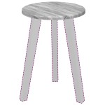 vidaXL Placă de masă Gri Sonoma 30 x 30 x 1,5 cm Lemn compozit