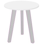 vidaXL Placă de masă Alb 40 x 40 x 1,5 cm Lemn compozit