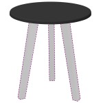 vidaXL Placă de masă Negru 40 x 40 x 1,5 cm Lemn compozit