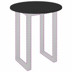 vidaXL Placă de masă Negru 70 x 70 x 1,5 cm Lemn compozit