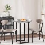 vidaXL Placă de masă Gri beton 70 x 70 x 1,5 cm Lemn compozit