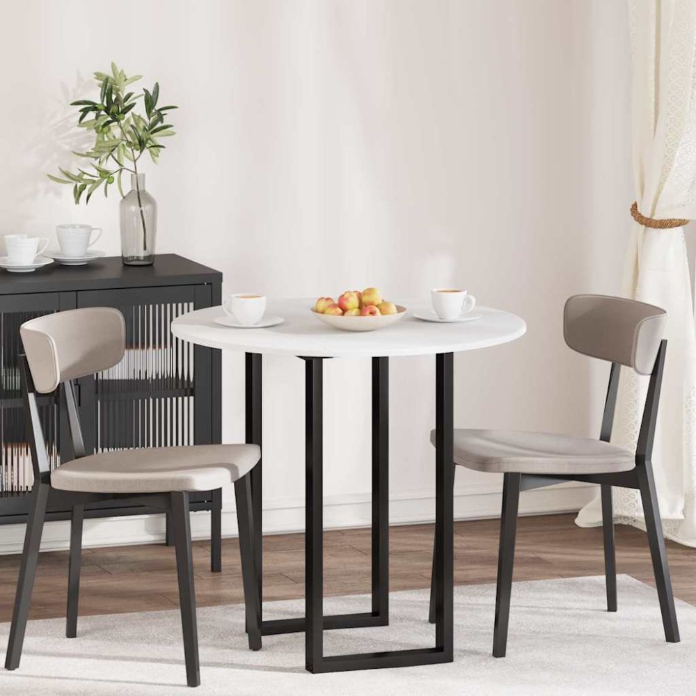 vidaXL Placă de masă Alb 80 x 80 x 1,5 cm Lemn compozit