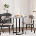 vidaXL Placă de masă Gri beton 80 x 80 x 1,5 cm Lemn compozit