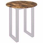 vidaXL Placă de masă Stejar afumat 80 x 80 x 1,5 cm Lemn compozit