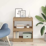 vidaXL Dulap pentru cărți Stejar Artizanal 60 x 30 x 72 cm