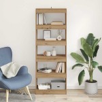 vidaXL Dulap pentru cărți stejar artizanal 60 x 30 x 166 cm