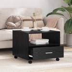 vidaXL Masă de cafea Stejar Negru 55 x 55 x 45cm Lemn compozit