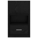 vidaXL Dulap de pat cu sertar 2 pcs Stejar negru 48.5 x 32.5 x 80 cm