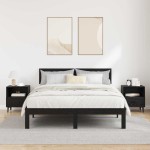 vidaXL Dulap de noapte cu sertar 2 pcs Stejar negru 40 x 35 x 47.5 cm