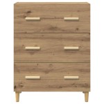 vidaXL Bufet Stejar Artizanal 69,5 x 34 x 90 cm Lemn compozit