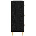 vidaXL Bufet Stejar Negru 69,5 x 34 x 90 cm Lemn compozit