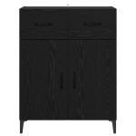 vidaXL Bufet cu sertar Stejar Negru 69,5 x 34 x 90 cm Lemn compozit