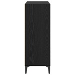 vidaXL Bufet Stejar Negru 69,5 x 32,5 x 90 cm Lemn compozit