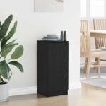 vidaXL Bufet Stejar Negru 30 x 30 x 70 cm Lemn compozit