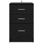 vidaXL Dulap de noapte Stejar negru 40 x 40 x 63 cm Lemn compozit