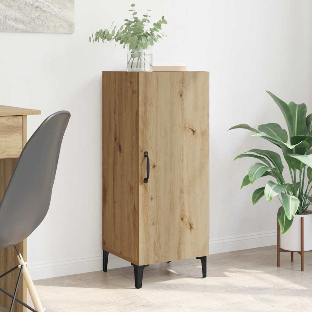 vidaXL Bufet Stejar Artizanal 34,5 x 34 x 90 cm Lemn compozit