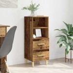 vidaXL Bufet cu sertar Lemn vechi 34 x 34.5 x 90 cm Lemn compozit