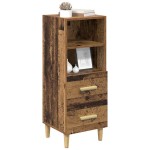 vidaXL Bufet cu sertar Lemn vechi 34 x 34.5 x 90 cm Lemn compozit