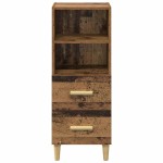 vidaXL Bufet cu sertar Lemn vechi 34 x 34.5 x 90 cm Lemn compozit