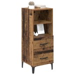 vidaXL Bufet cu sertar Lemn vechi 34 x 34.5 x 90 cm Lemn compozit