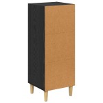 vidaXL Bufet Stejar Negru 34,5 x 32,5 x 90 cm Lemn compozit