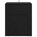 vidaXL Dulap de noapte Stejar Negru 35 x 50 x 60 cm Lemn compozit