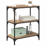 vidaXL Dulap pentru cărți stejar artizanal 60 x 33 x 70,5 cm