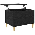vidaXL Dulap de noapte Stejar Negru 60 x 44,5 x 45 cm Lemn compozit