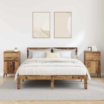 vidaXL Dulap de noapte 2 pcs Lemn vechi 40 x 35 x 70 cm Lemn compozit