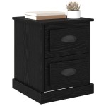 vidaXL Dulap de noapte Stejar Negru 39 x 39 x 47.5 cm Lemn compozit