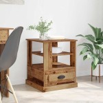 vidaXL Dulap de noapte Lemn vechi 50 x 50 x 60 cm Lemn compozit