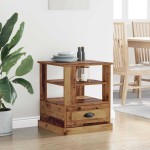 vidaXL Dulap de noapte Lemn vechi 50 x 50 x 60 cm Lemn compozit