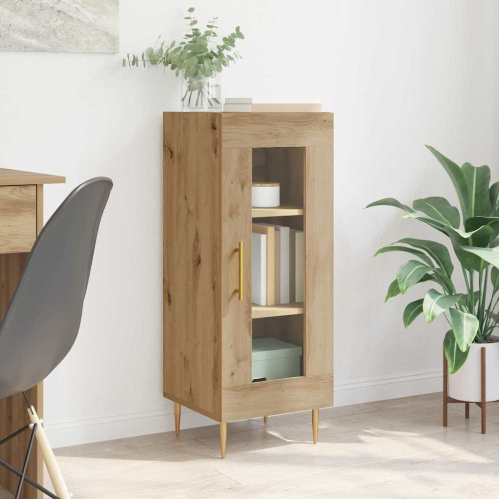 vidaXL Bufet stejar artizanal 34 x 34.5 x 90 cm Lemn compozit