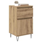 vidaXL Bufet cu sertar stejar artizanal 35 x 40 x 70 cm Lemn compozit