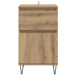 vidaXL Bufet cu sertar stejar artizanal 35 x 40 x 70 cm Lemn compozit