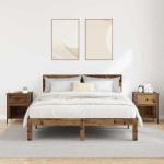 vidaXL Dulap de noapte 2 pcs Lemn vechi 40 x 42 x 50 cm Lemn compozit