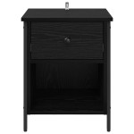 vidaXL Dulap de noapte Stejar Negru 40 x 42 x 50 cm Lemn compozit