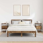 vidaXL Dulap de noapte 2 pcs Lemn vechi 40 x 42 x 56 cm Lemn compozit