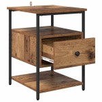 vidaXL Dulap de noapte 2 pcs Lemn vechi 40 x 42 x 56 cm Lemn compozit