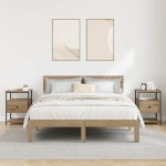 vidaXL Dulap de noapte 2 pcs Stejar Artizanal 40 x 42 x 56 cm