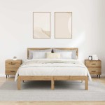 vidaXL Dulap de noapte 2 pcs Stejar Artizanal 40 x 35 x 47,5 cm