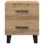 vidaXL Dulap de noapte cu sertar Stejar Artizanal 40 x 35 x 47,5 cm