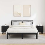 vidaXL Dulap de noapte cu sertar 2 pcs Stejar Negru 40 x 35 x 47,5 cm