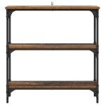 vidaXL Masă de consolă Lemn vechi 75 x 22,5 x 75 cm Lemn compozit