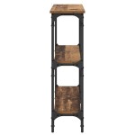 vidaXL Masă de consolă Lemn vechi 75 x 22,5 x 75 cm Lemn compozit