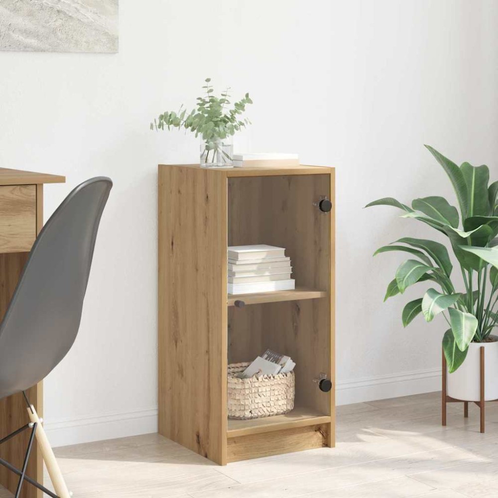 vidaXL Bufet stejar artizanal 35 x 37 x 76 cm Lemn compozit