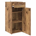 vidaXL Bufet Stejar Artizanal 42,5 x 40 x 93 cm Lemn compozit