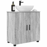 vidaXL Dulap de Baie Gri Sonoma 61 x 35 x 64 cm Lemn compozit & Metal